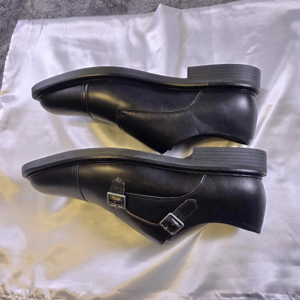 Polo Ralph Lauren Asher Double Monk Strap Oxford Leather Dress Shoes Size 11.5